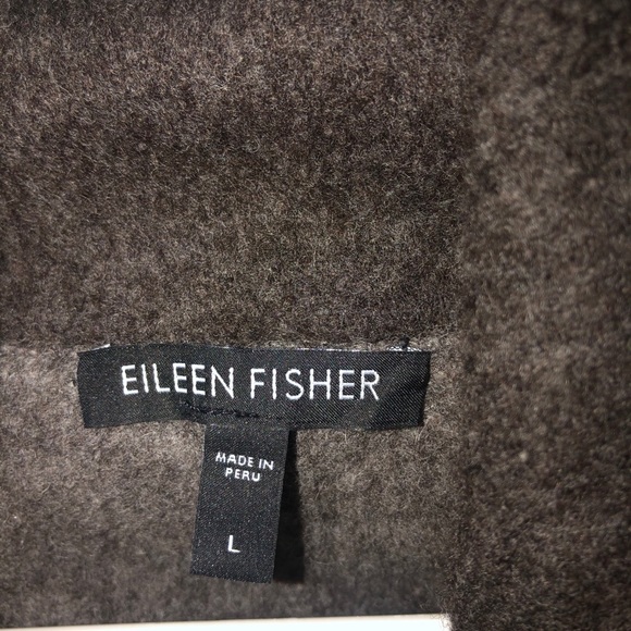 EILEEN FISHER Double Face Baby Alpaca Wool Coat L